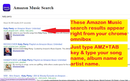 Amazon Music Web Player Search