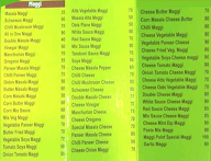 Chatorey Point menu 1