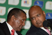 Gideon Sam and Tubby Reddy during the overview and update of the Rio 2016 Olympics Hockey Selection Policy at Olympic House on December 01, 2015 in Johannesburg.