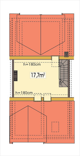 Hubert 2 segment skrajny prawy - Rzut poddasza