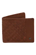 Brown Textured Casual Leather Men Wallet