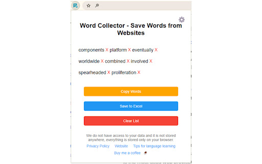 Word Catcher - Save Words from Websites