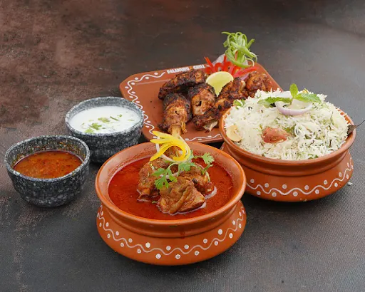 Wings Chicken Kebab+ Nallamala Natukodi Pulusu+ Bagara Rice