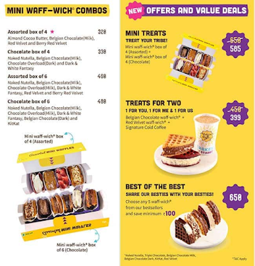 The Belgian Waffle Co menu 