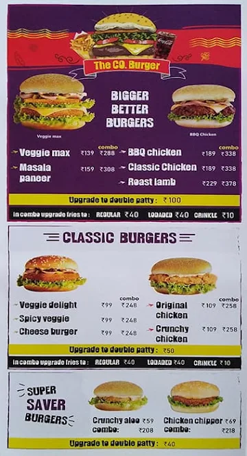 The Belgian Fries Co - Burgers & Fries menu 