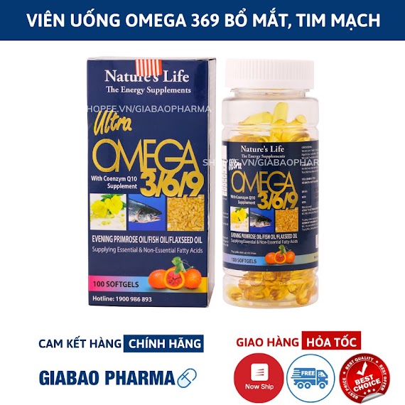 Viên Uống Omega 369 Tốt Cho Da, Tim Mạch, Trí Não, Giảm Quá Trình Lão Hóa, Tăng Cường Thị Lực