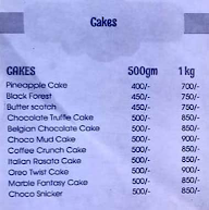 Sethi's Avon The Cake Shop menu 1