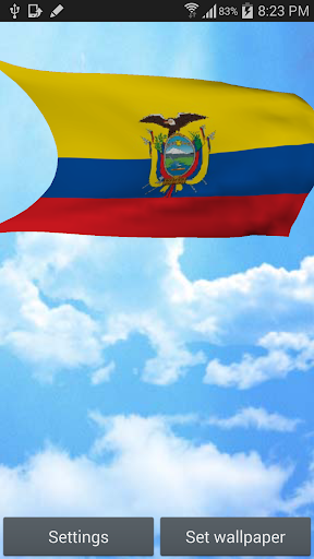 3D Ecuador Flag Live Wallpaper