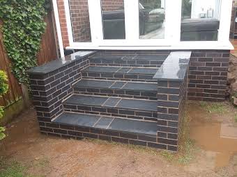 conservatory, Steps, Patio area and tiled retaining wall album cover