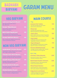 Badmash Biryani menu 1