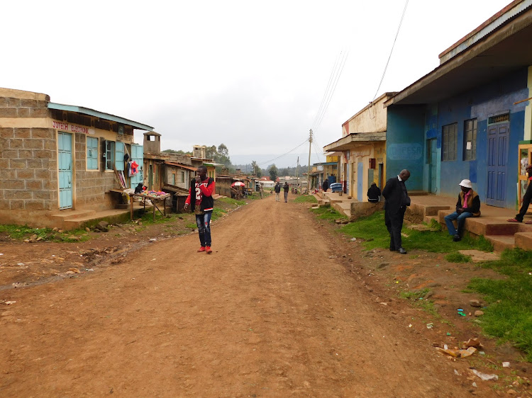 Some traders in talking in the streets of Rurii town on Monday