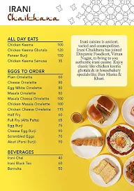 Irani Chaikhana menu 1