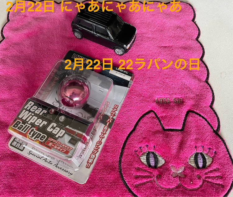アルトラパンの2月22日は猫の日・22日は22ラパンの日・リアワイパーレス・リアワイパーキャップ・お気に入りの1枚に関するカスタム事例の投稿画像3枚目