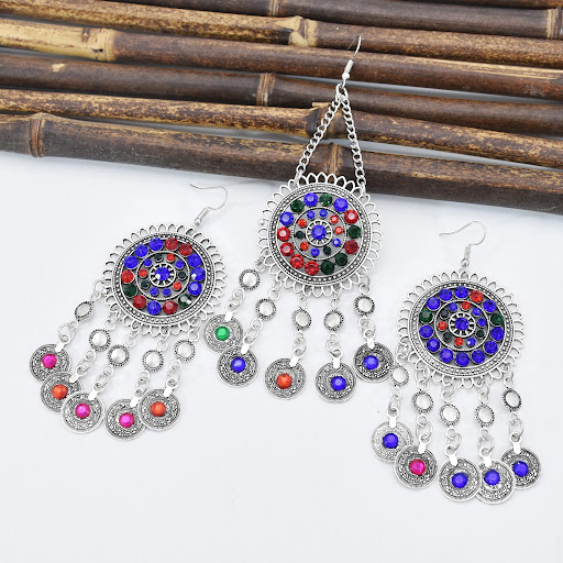 Title 2, Womens Fashion Tassel Necklace Three-piece Sui...