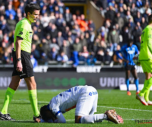 Victime d'un coup de coude, un joueur de Gand est choqué et furieux envers l'arbitre de la rencontre