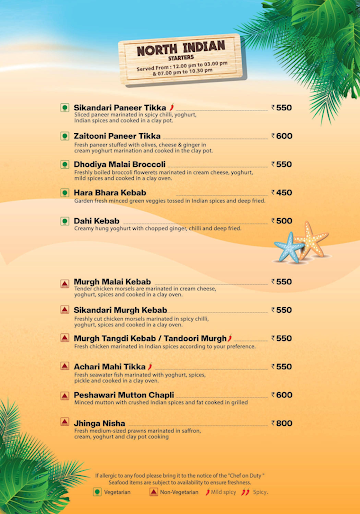 Seacrest Beach Resto & Bar menu 