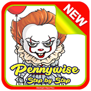 Draw Pennywise Step by Step  Icon