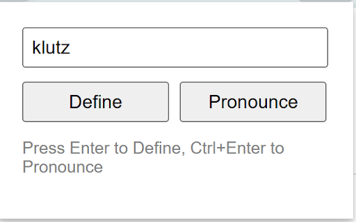 Word Lookup (Google define/pronounce)