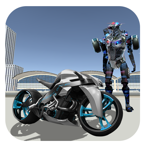 Police Moto Robot Transformer icon