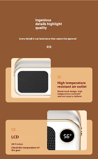 Title 18, High-power digital display warm air blower desk...
