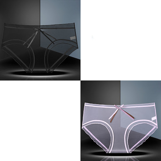 Title 10, Full Transparent Panties Womens Mesh Lace Mid-...