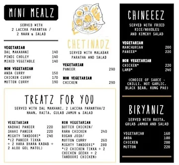 Mighty Mealz menu 