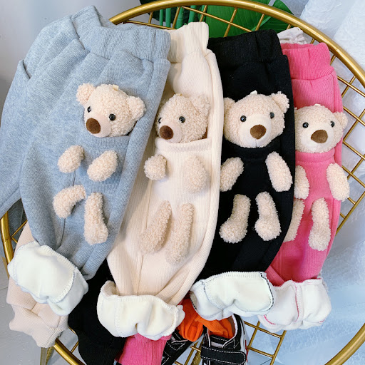 Title 4, Boys And Girls Detachable Pockets Bear Pants. C...