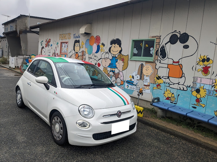 500のスヌーピーの壁・多賀の浜 海水浴場 駐車場・ABARTH&FIAT500・チンクちゃん集合に関するカスタム事例の投稿画像2枚目