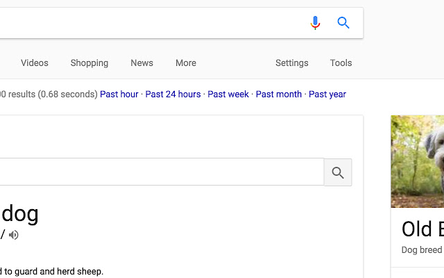 Google Search Time Options