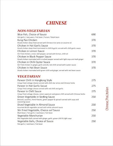 The Flavors - Agi Inn menu 