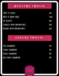 Thalis Of India menu 2