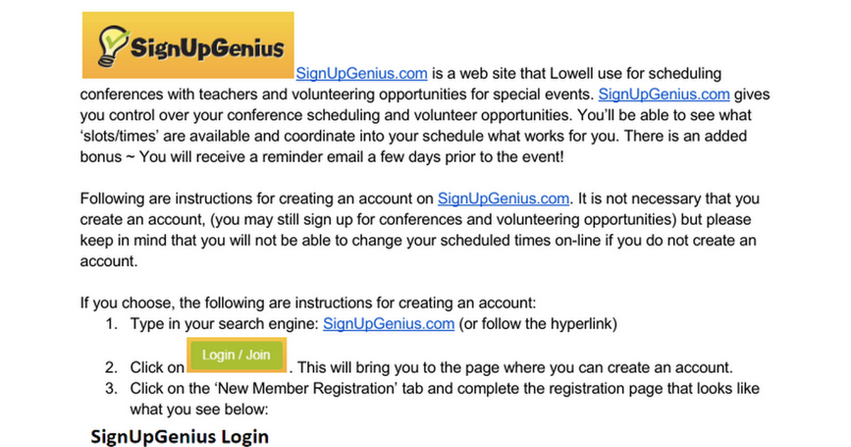 SignUp Genius