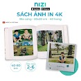 [E - Voucher] In Sách Ảnh Theo Yêu Cầu Bìa Cứng 40 Trang 20 X 20Cm - In 4K Siêu Net Trên App Nizi