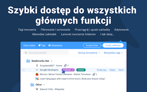 Bookmanize - Zaawansowany menedżer zakładek