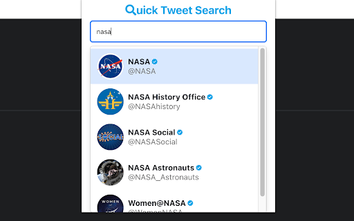 Quick Tweet Search