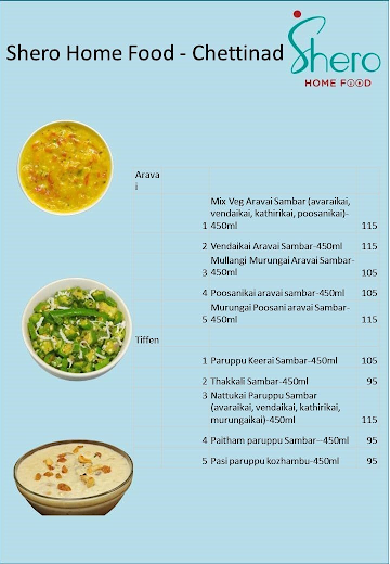 Shero Home Food - Andhra menu 