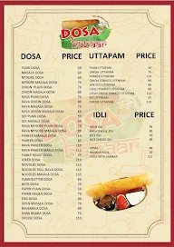 Dosa Bazaar menu 1