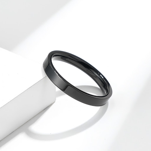 Title 3, 3mm Stainless Steel Stackable Plain Wedding Ban...
