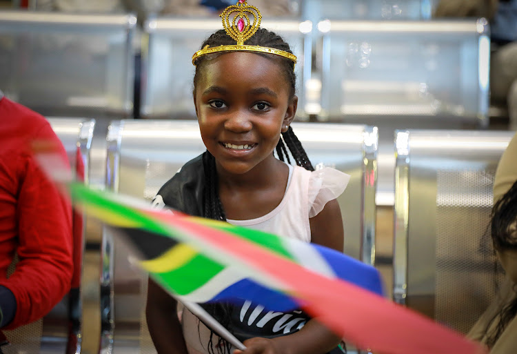 10-year-old Sitasati Fakude was among hundreds of South Africans who welcomed Miss Universe Zozibini Tunzi home at the OR Tambo International Airport.