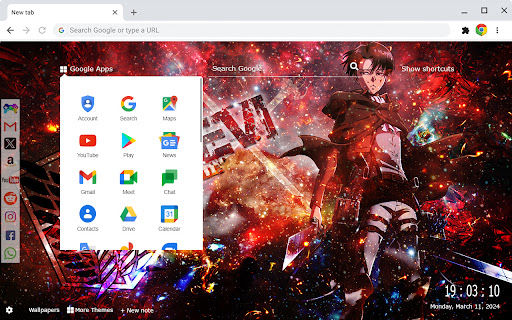 Levi Ackerman New Tab & Wallpapers