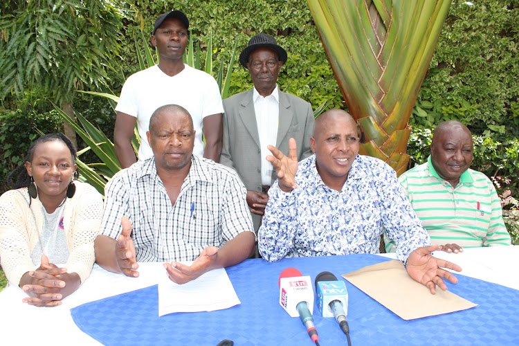 Members of Murang'a Bar Owners Association in Murang'a town on May 19, 2022.