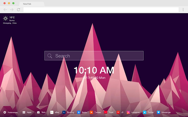 Low Poly Top HD Style New Tabs Theme