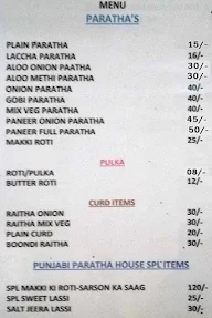 P Punjabi Paratha House menu 4