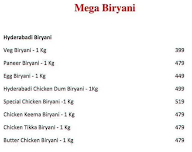 Mega Biryani menu 1