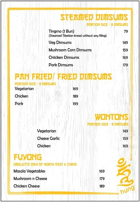 Yum Chi menu 