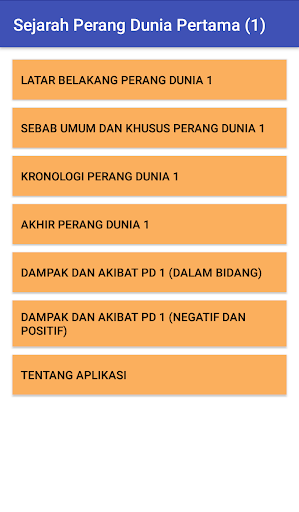 Sejarah Perang Dunia Pertama 1