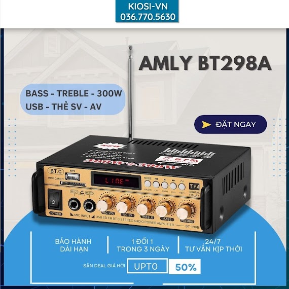 Amly Karaoke, Âm Ly Giá Rẻ, Amly Mini Bluetooth Bt - 298A Cao Cấp, Chức Năng Đa Dạng, Ưu Đãi Cực Khủng Bảo Hành Uy Tín 1