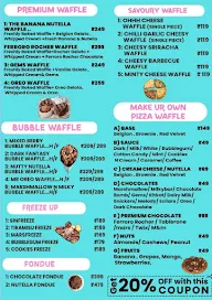 Wonderland Of Waffle menu 2