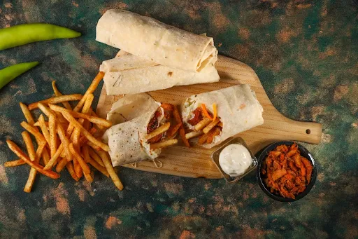 Veg Shawarma With French Fries