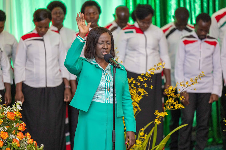 Prayer session before dinner in honour of visiting members of the Organisation of African First Ladies for Development at State House, Nairobi on November 22, 2023